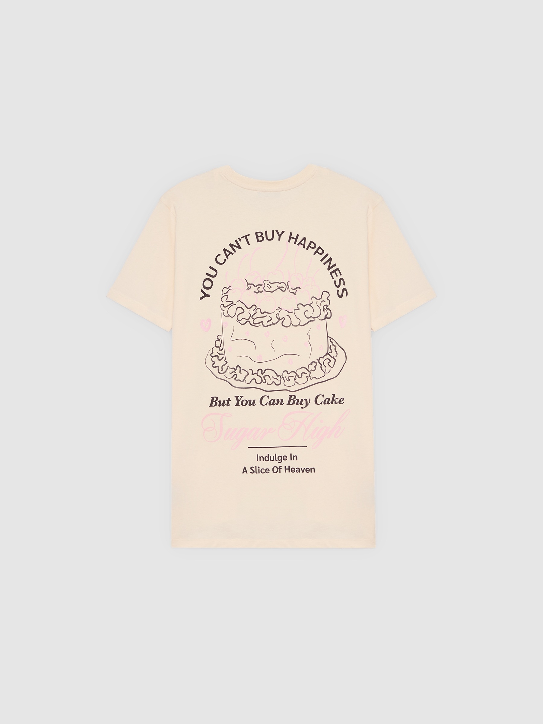  Camiseta Oversize Estampada crudo vista frontal