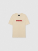 %Pto% Inside logo t-shirt sand front view