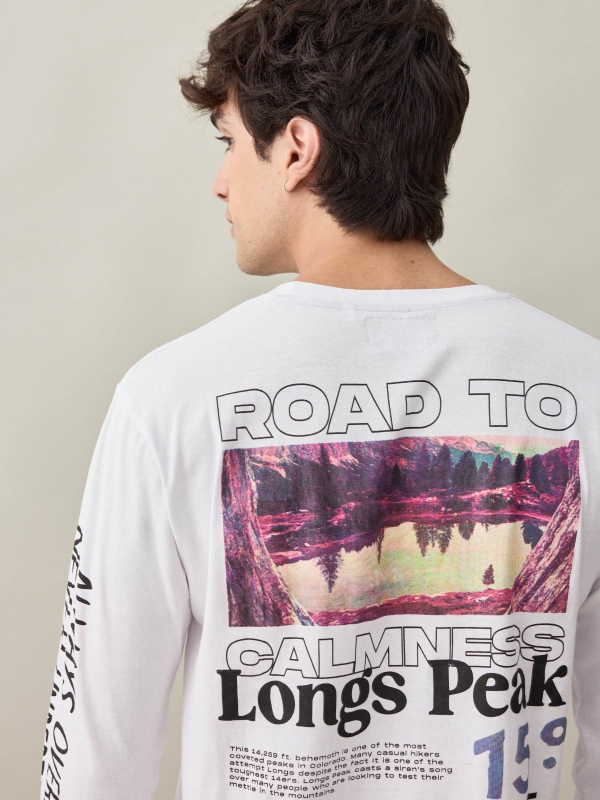 Photo print t-shirt white detail view