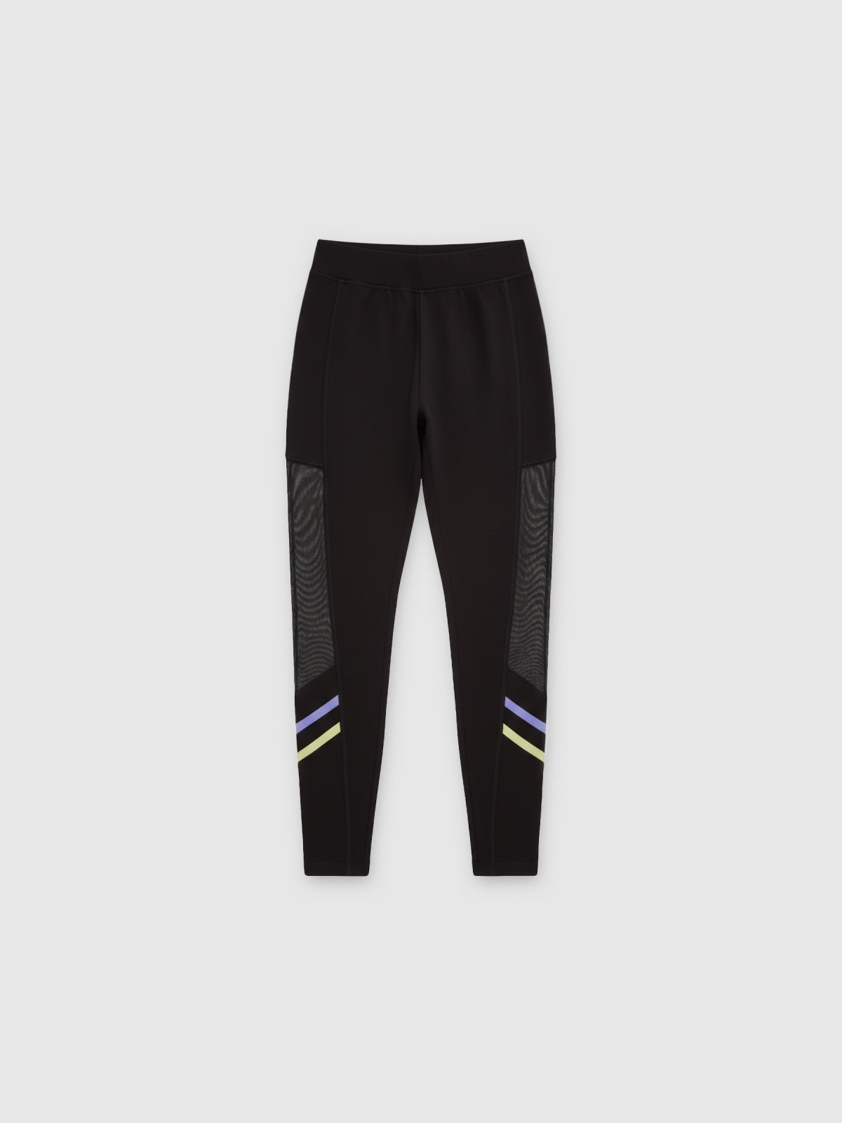 %Pto% Legging com contrastes preto vista frontal