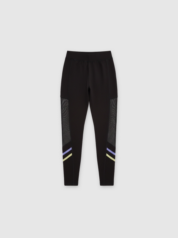 Legging con contrastes negro vista frontal