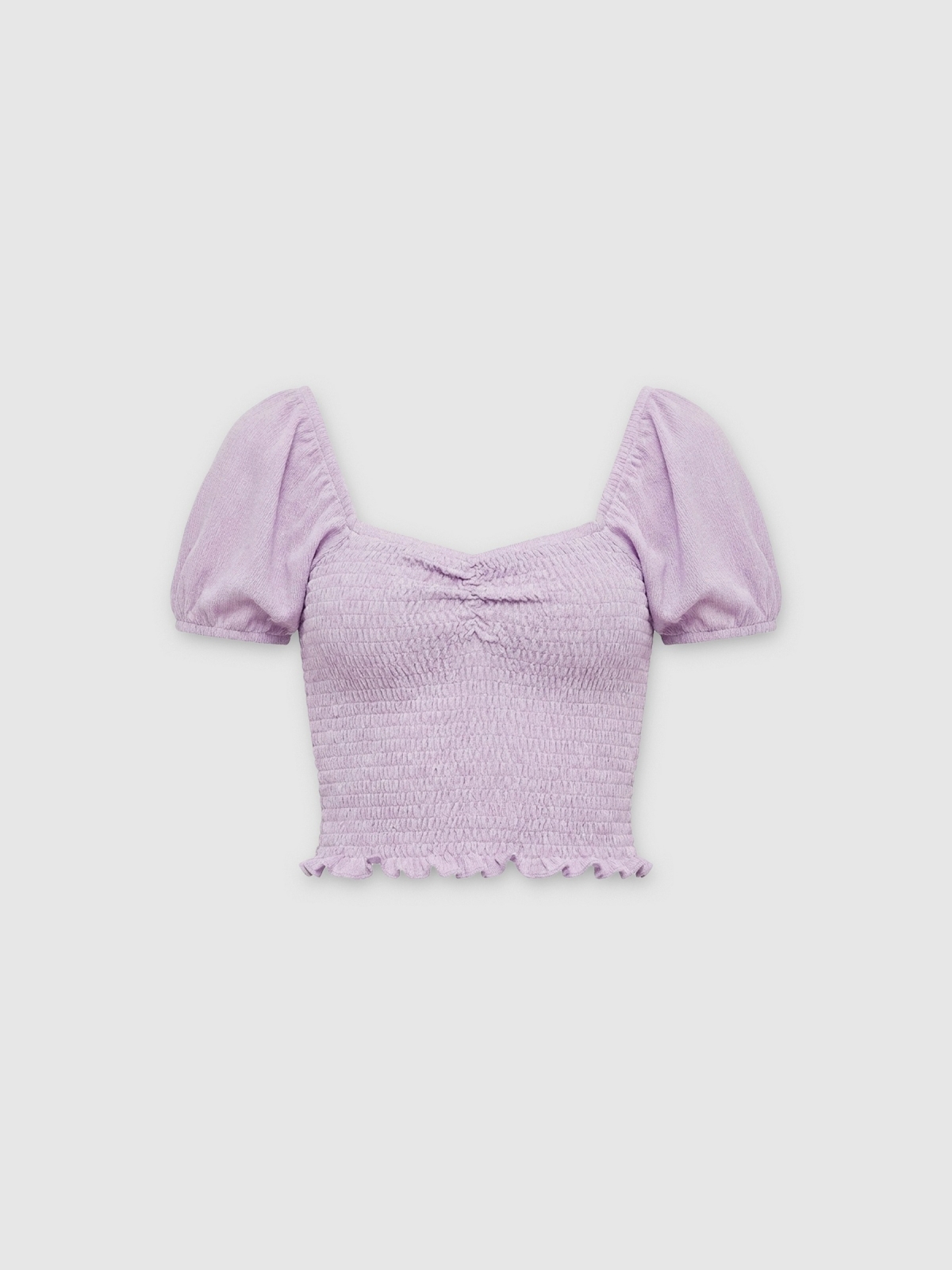 %Pto% Camiseta nido de abjea malva vista frontal