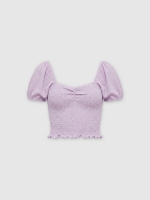 %Pto% T-shirt abjea ninho malva vista frontal