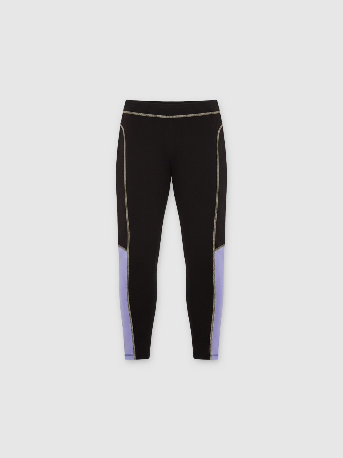 %Pto% Legging com contrastes preto vista frontal