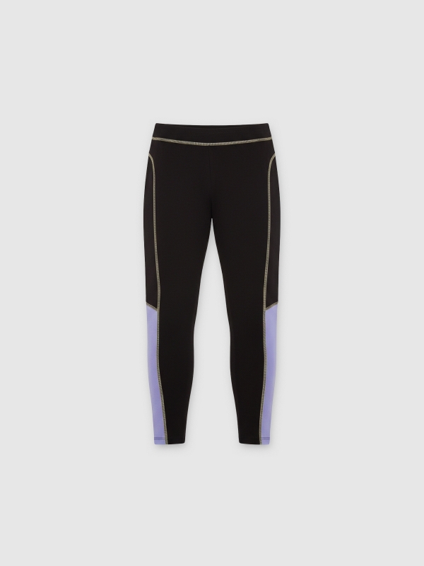  Legging com contrastes preto vista frontal