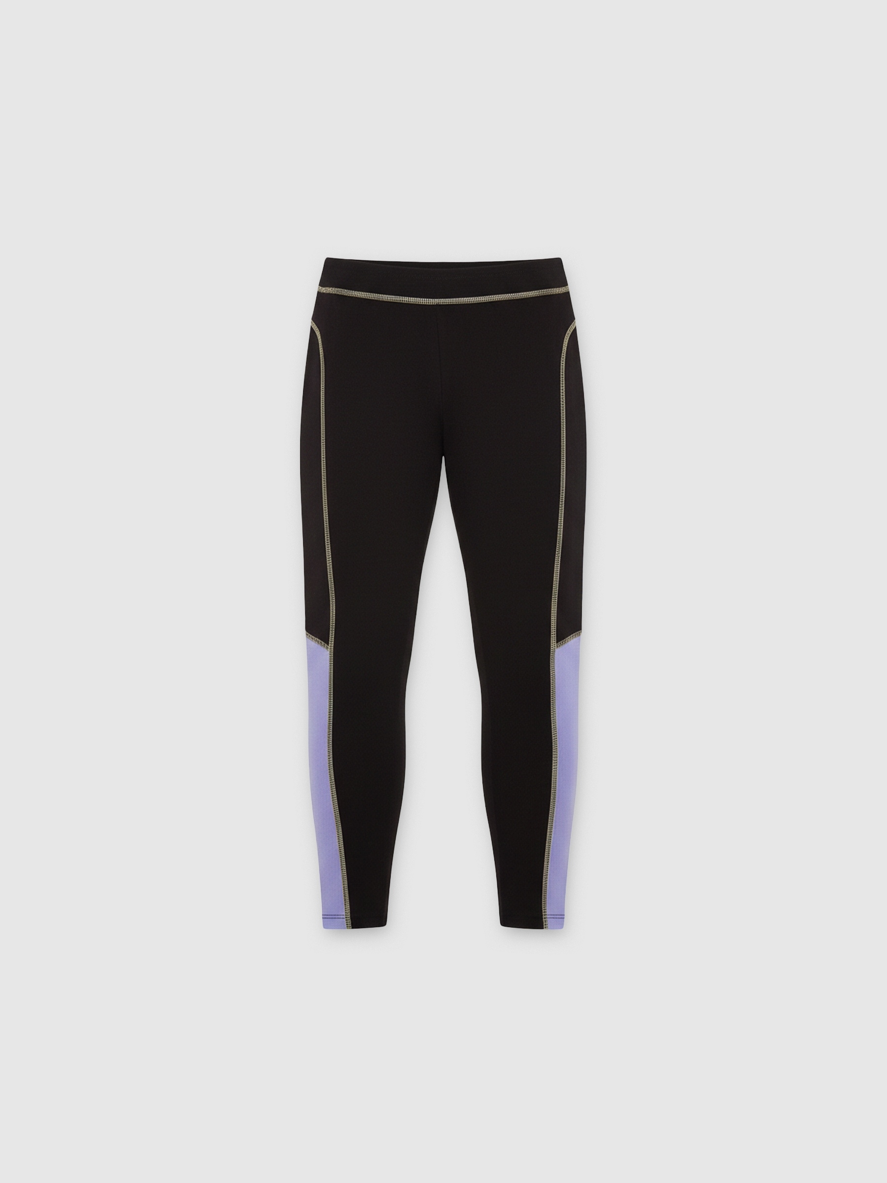 Legging con contrastes negro vista general frontal