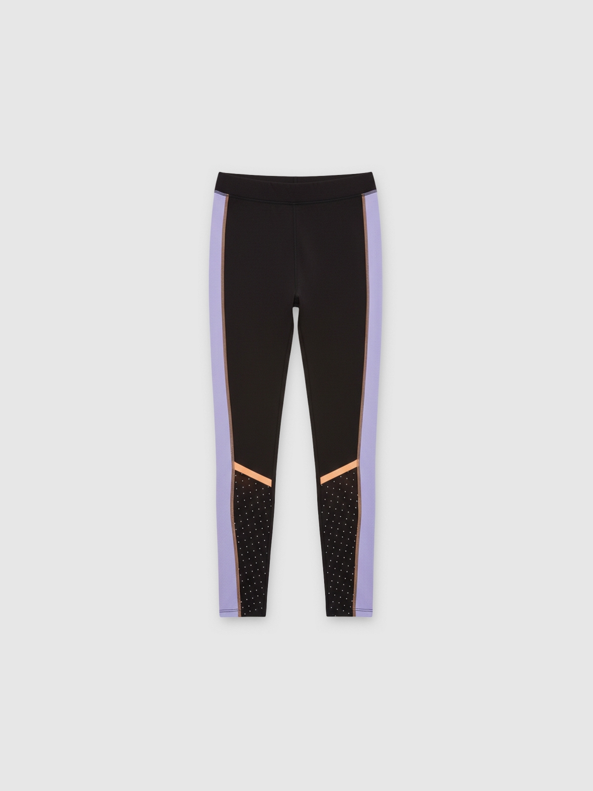 %Pto% Black leggings with contrasts black front view
