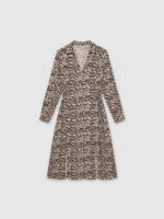 %Pto% Midi shirt dress multicolor front view