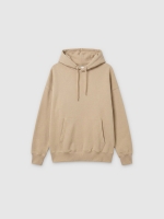 %Pto% Sudadera básica con capucha arena vista frontal