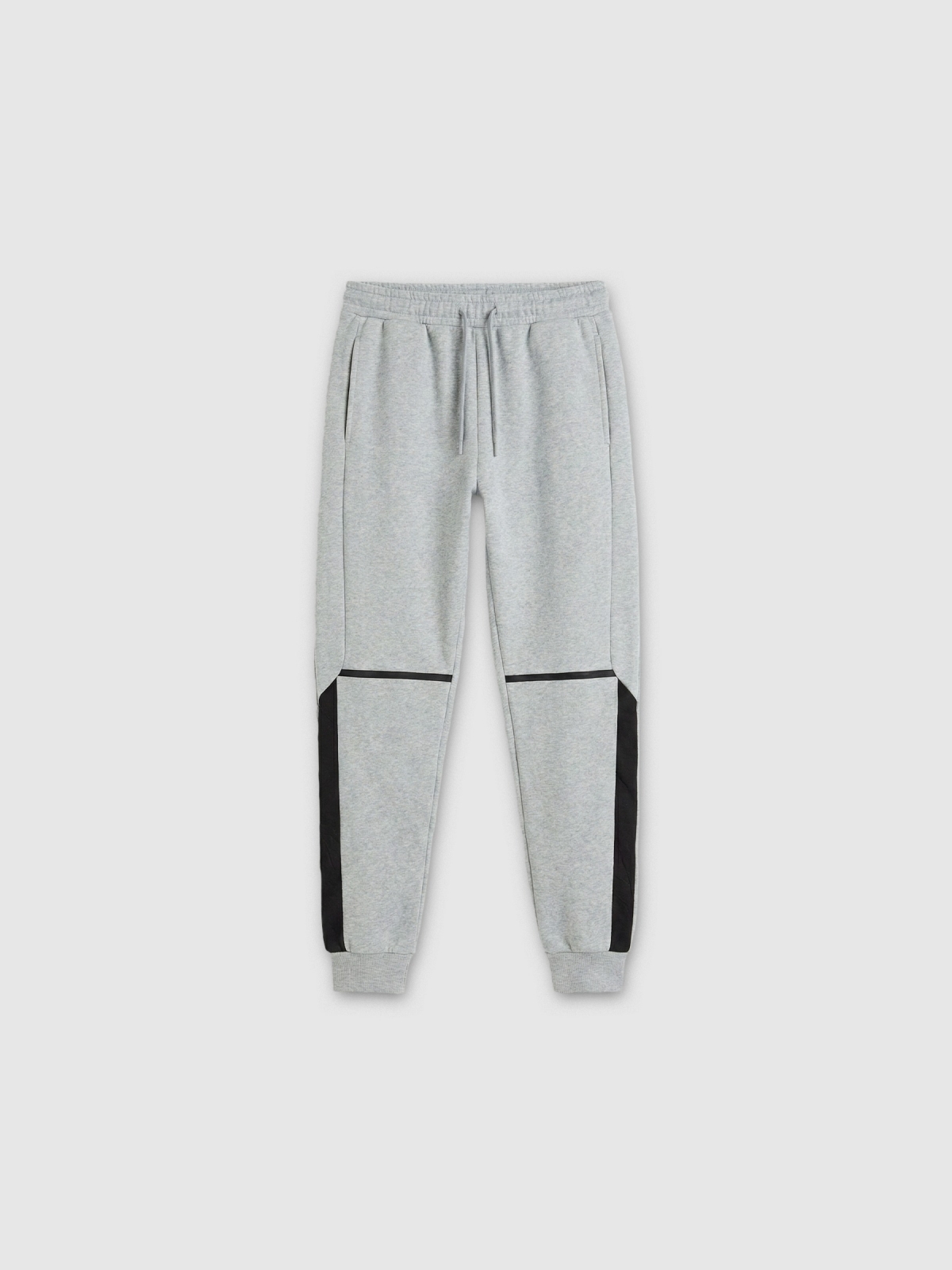 %Pto% Graphic grey sport jogger trousers light grey front view