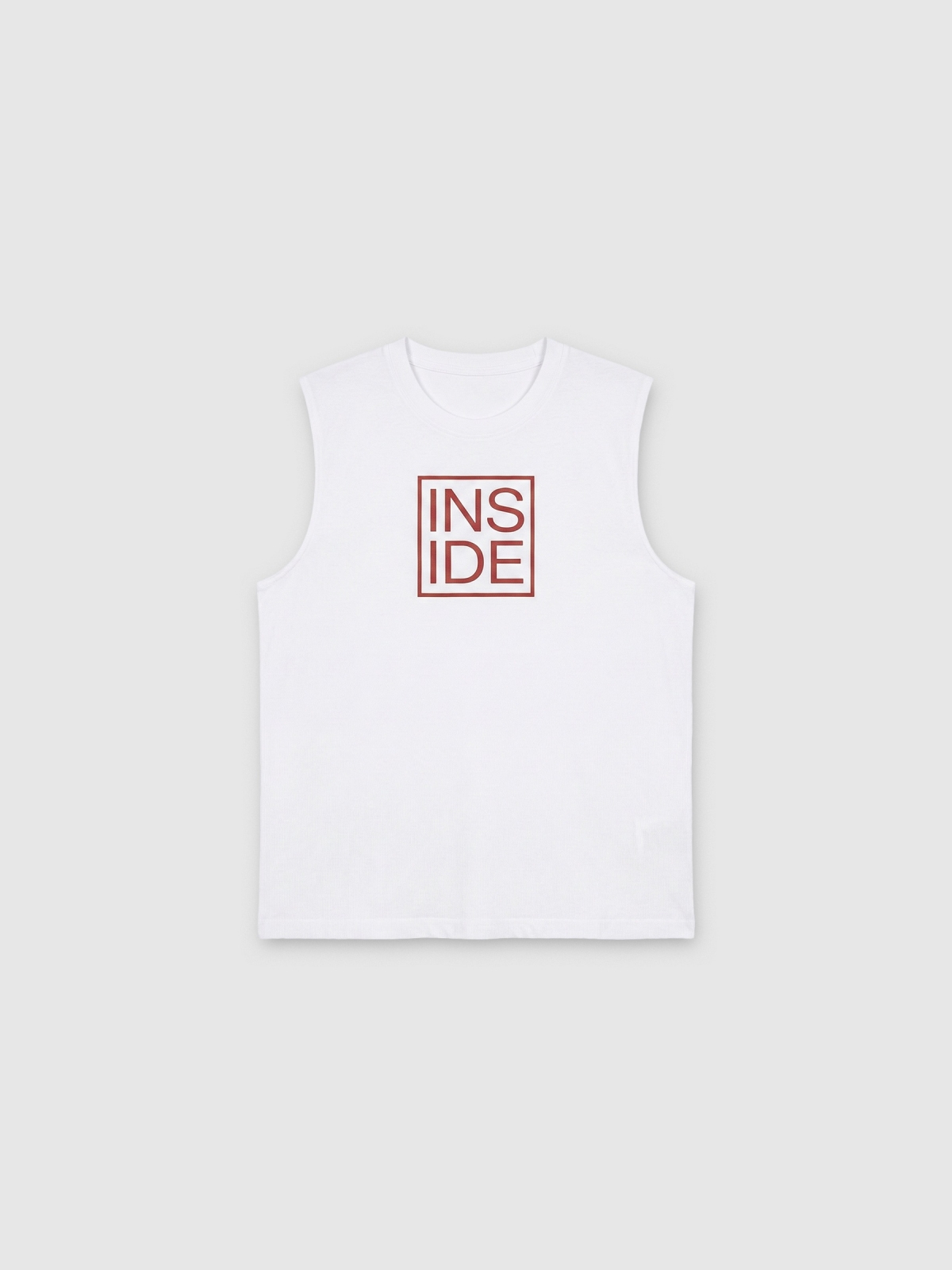 %Pto% Camiseta sin mangas logo blanco vista frontal