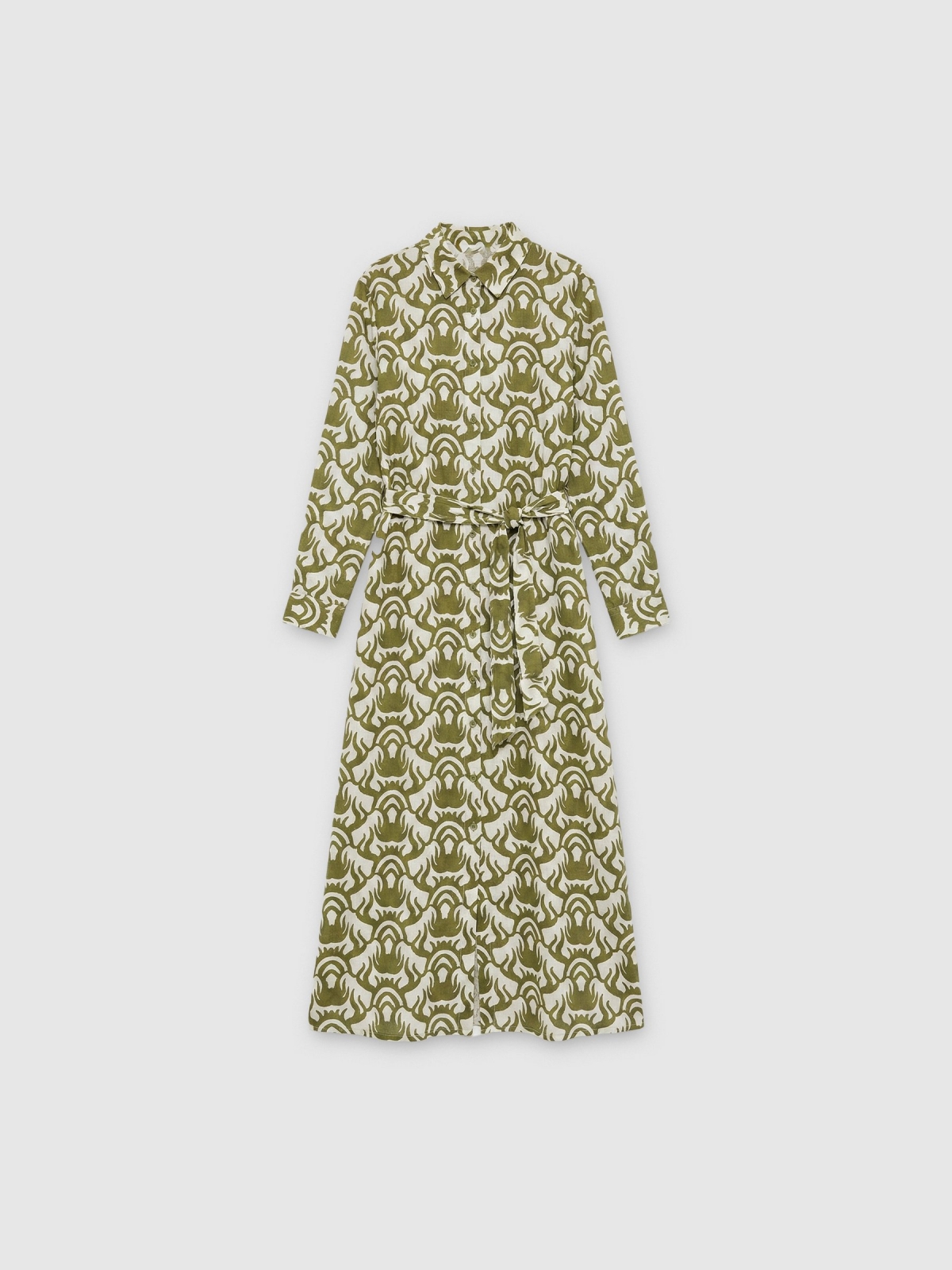 %Pto% Maxi printed t-shirt dress multicolor front view