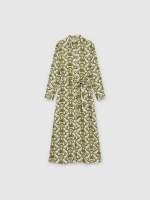 %Pto% Maxi printed t-shirt dress multicolor front view