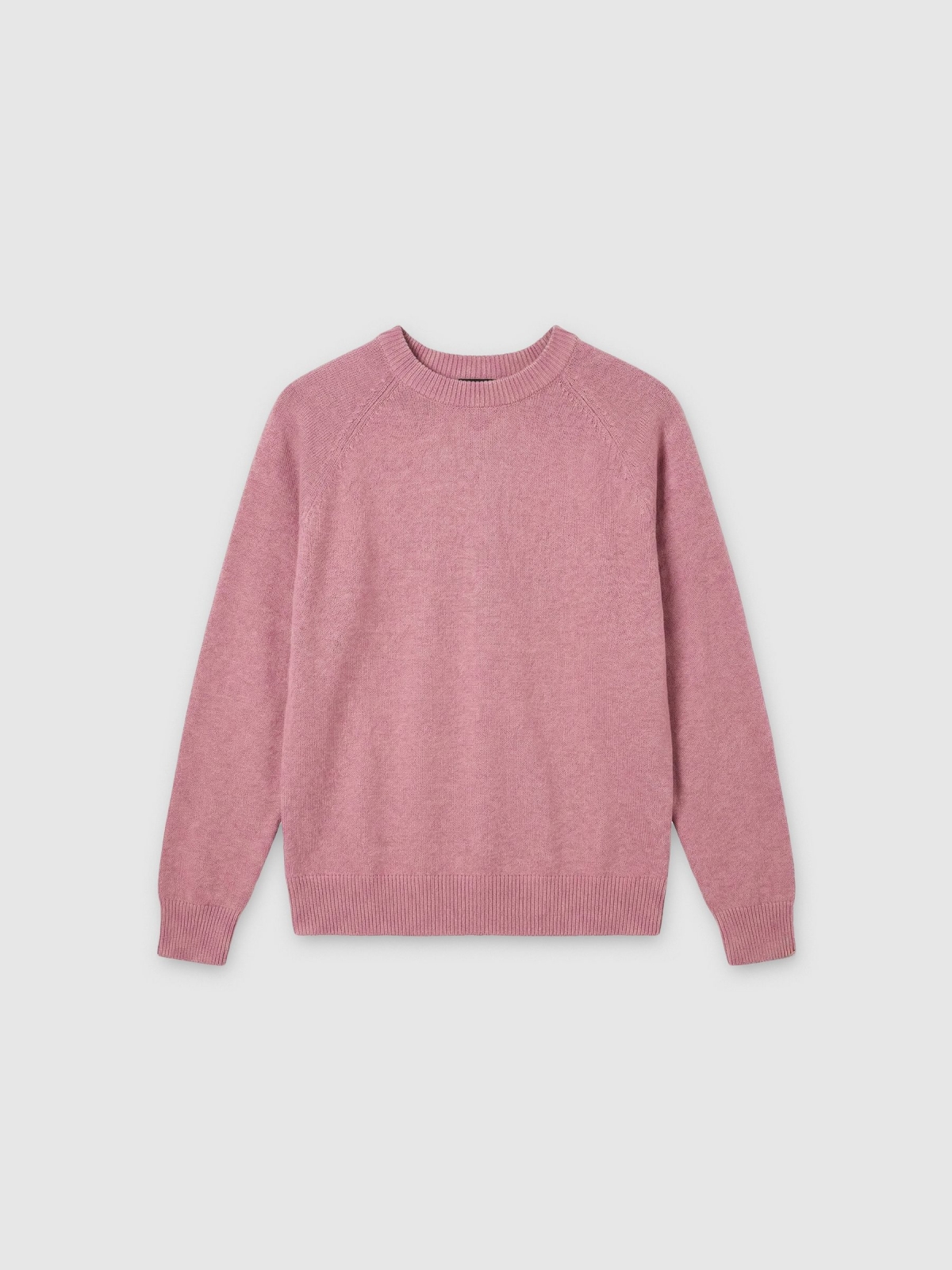 %Pto% Basic Round Pullover powdered pink front view