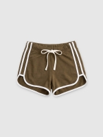 %Pto% Short ribetes contraste verde oliva vista frontal