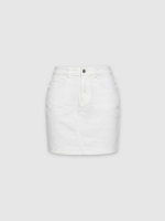%Pto% Basic twill skirt white front view