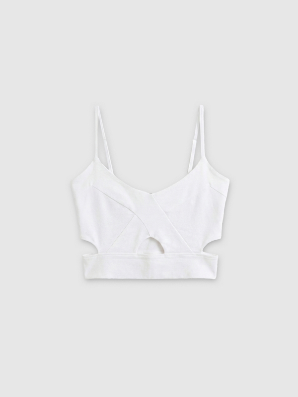  Top cut out blanco vista frontal