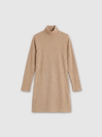 %Pto% Long slit jumper brown front view
