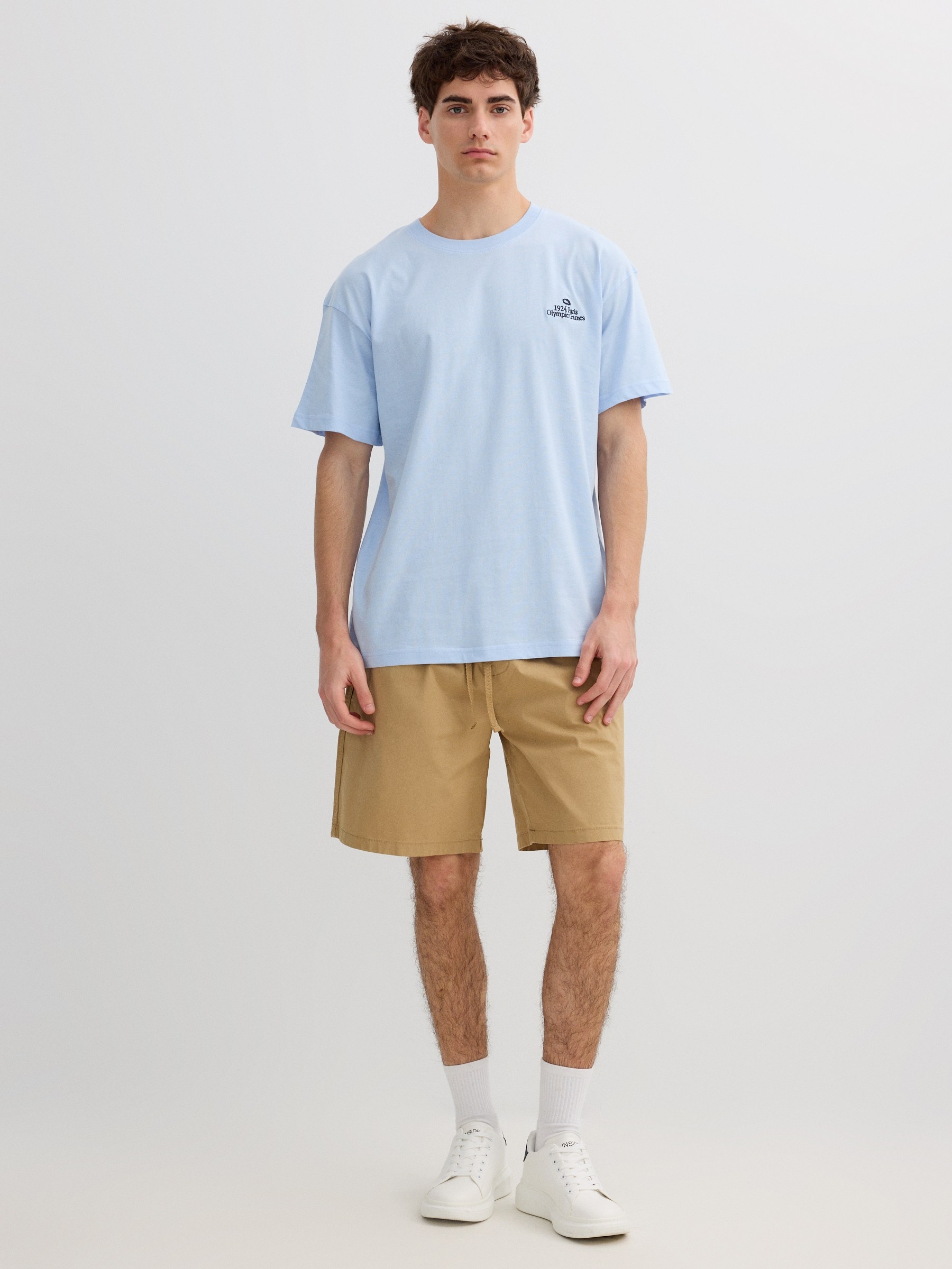 Olympic Games T-shirt light blue middle front view