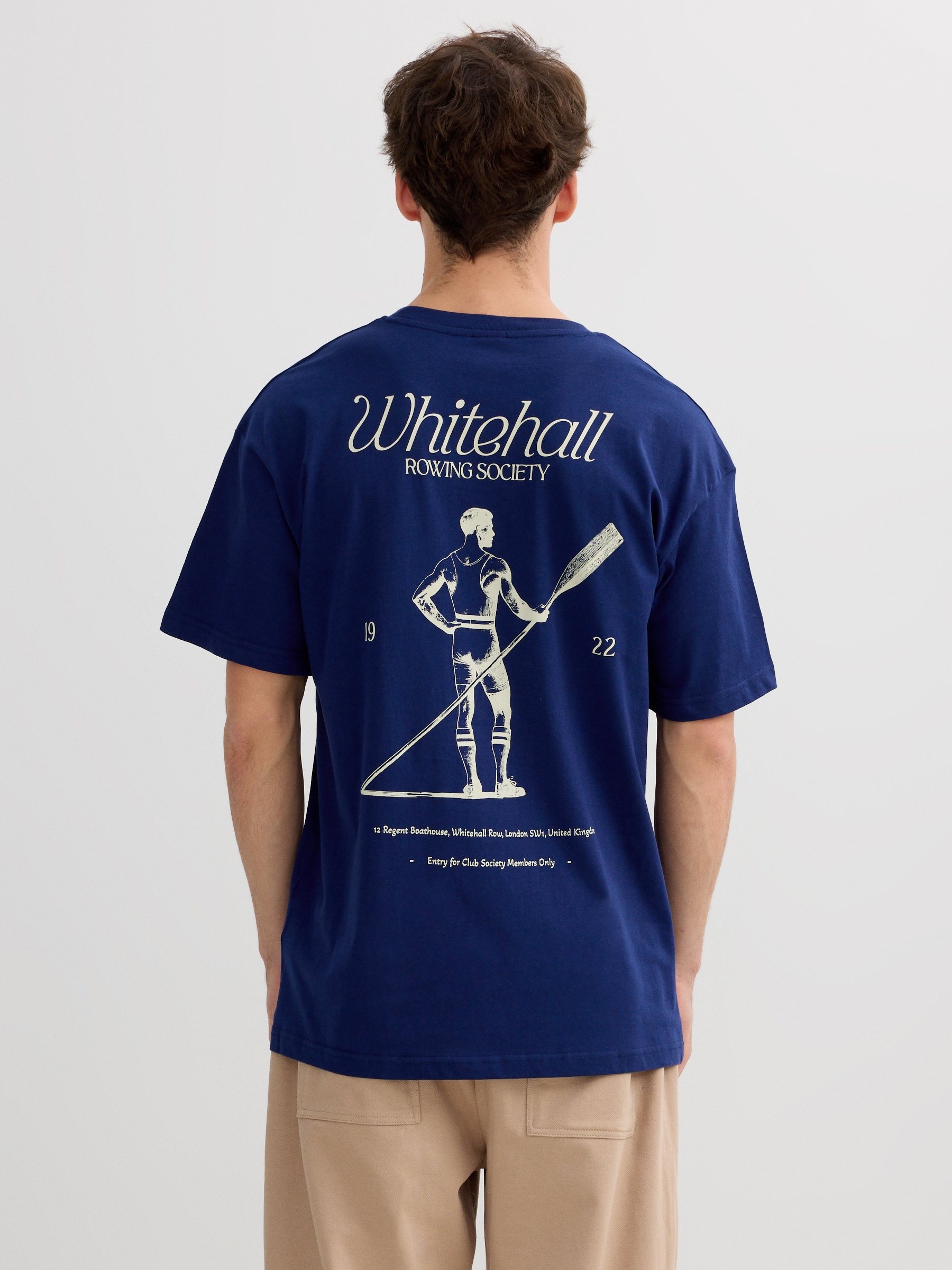 Camiseta Whitehall azul vista media frontal