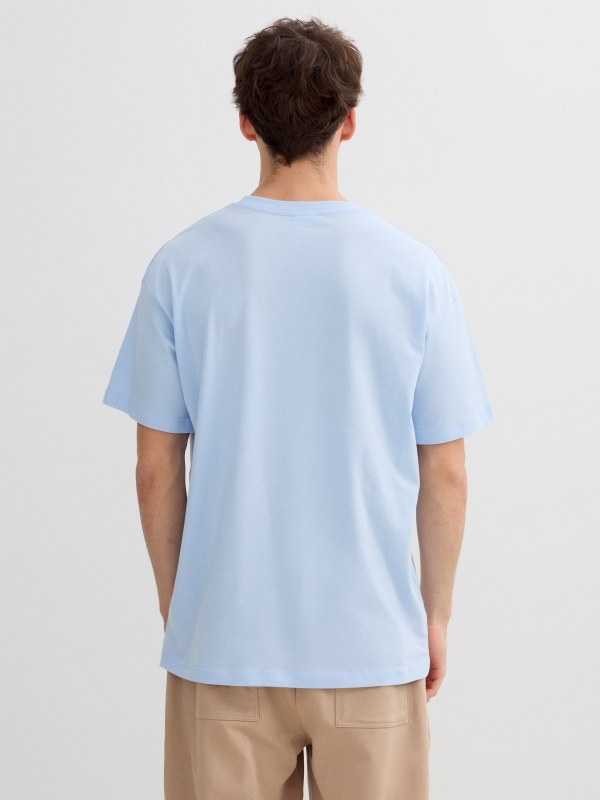 Camiseta Náutica Club Estampado azul claro vista media trasera