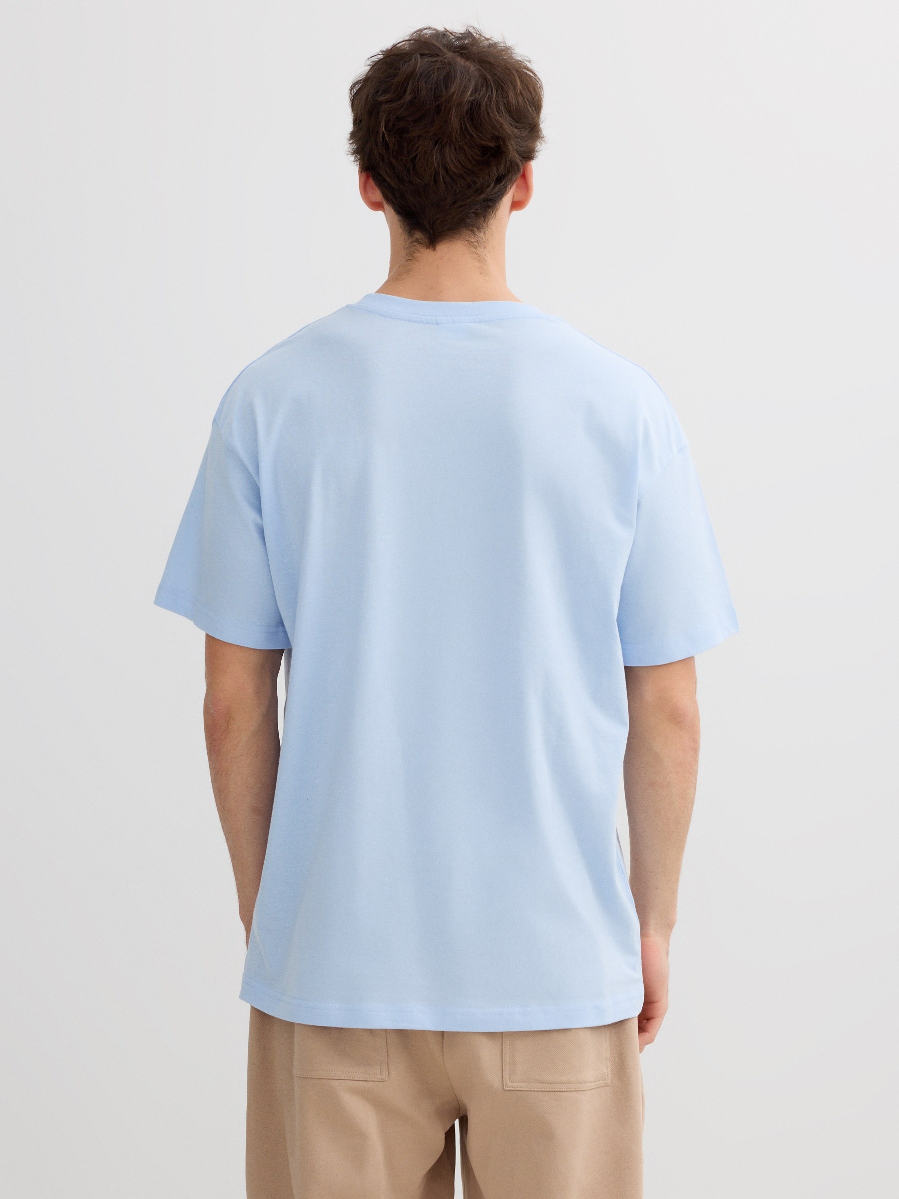 Camiseta Náutica Club Estampado azul claro vista media frontal