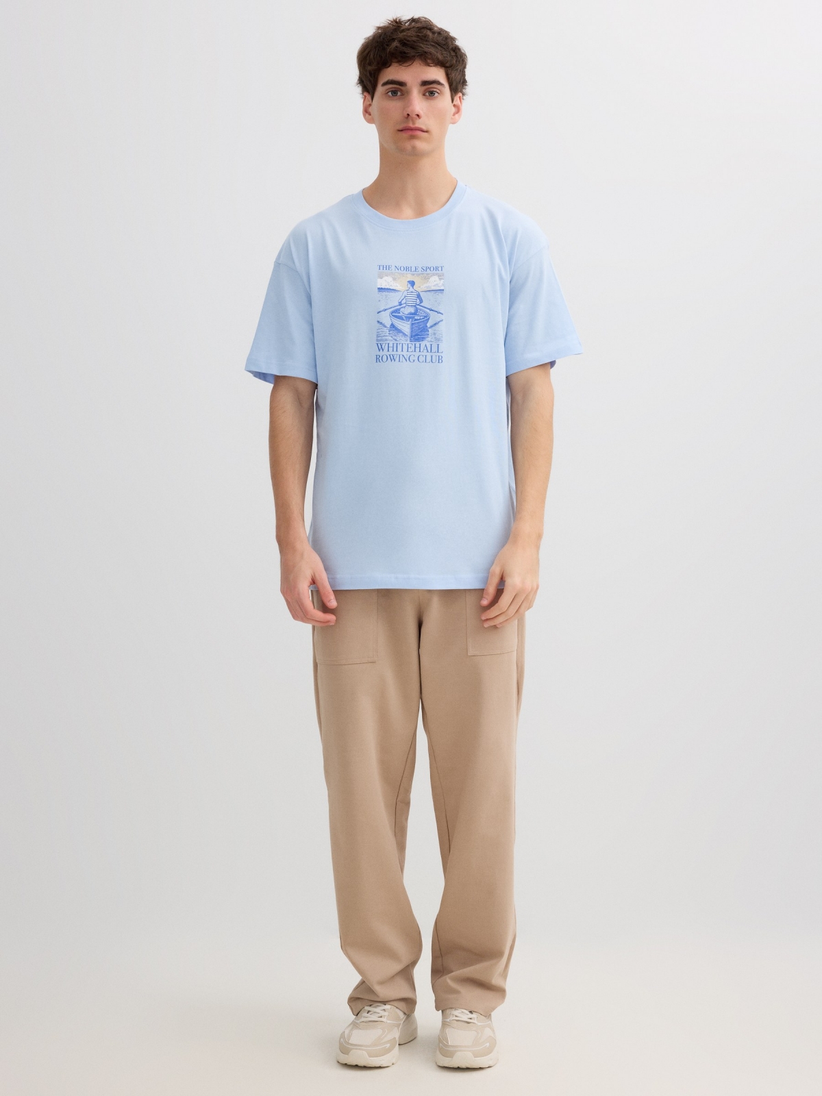 Nautical Club Printed T-shirt light blue front view