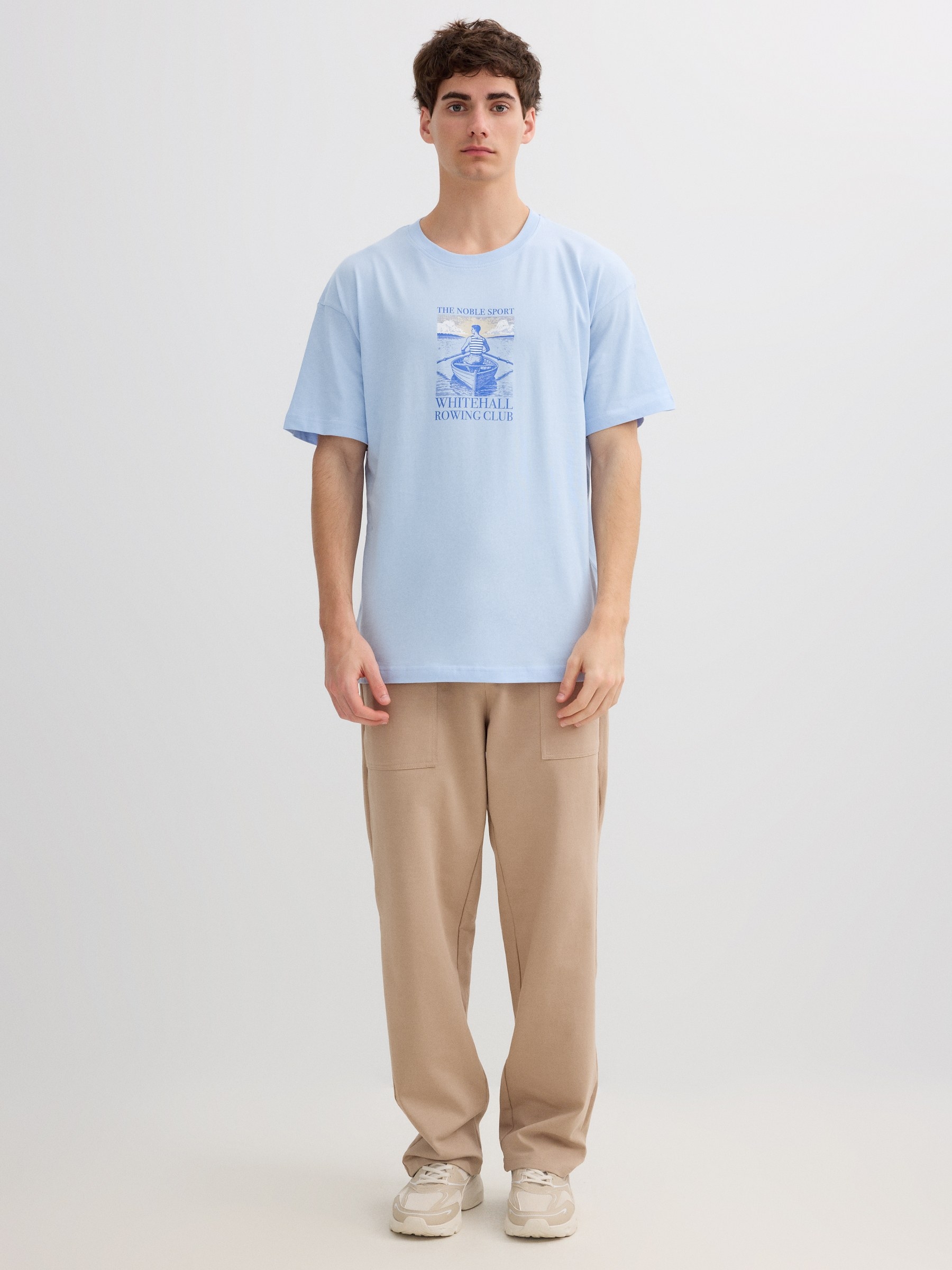 Nautical Club Printed T-shirt light blue middle front view