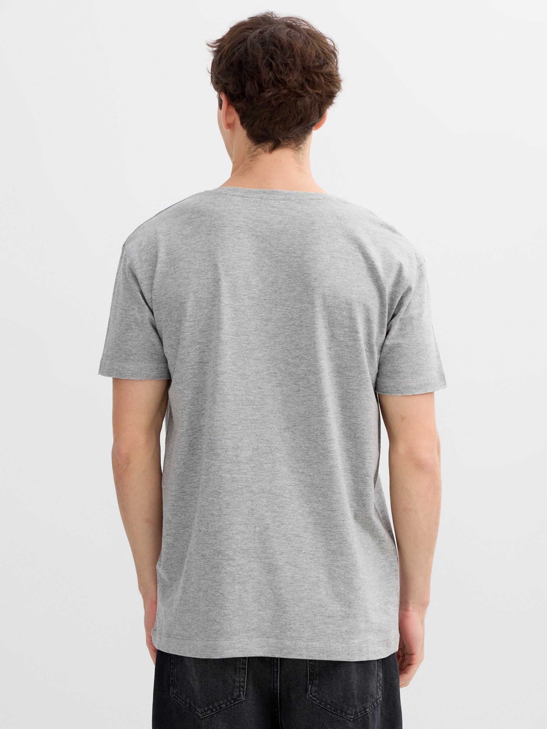 Camiseta básica melange medio vista media frontal