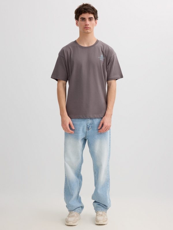 Casino T-shirt grey front view