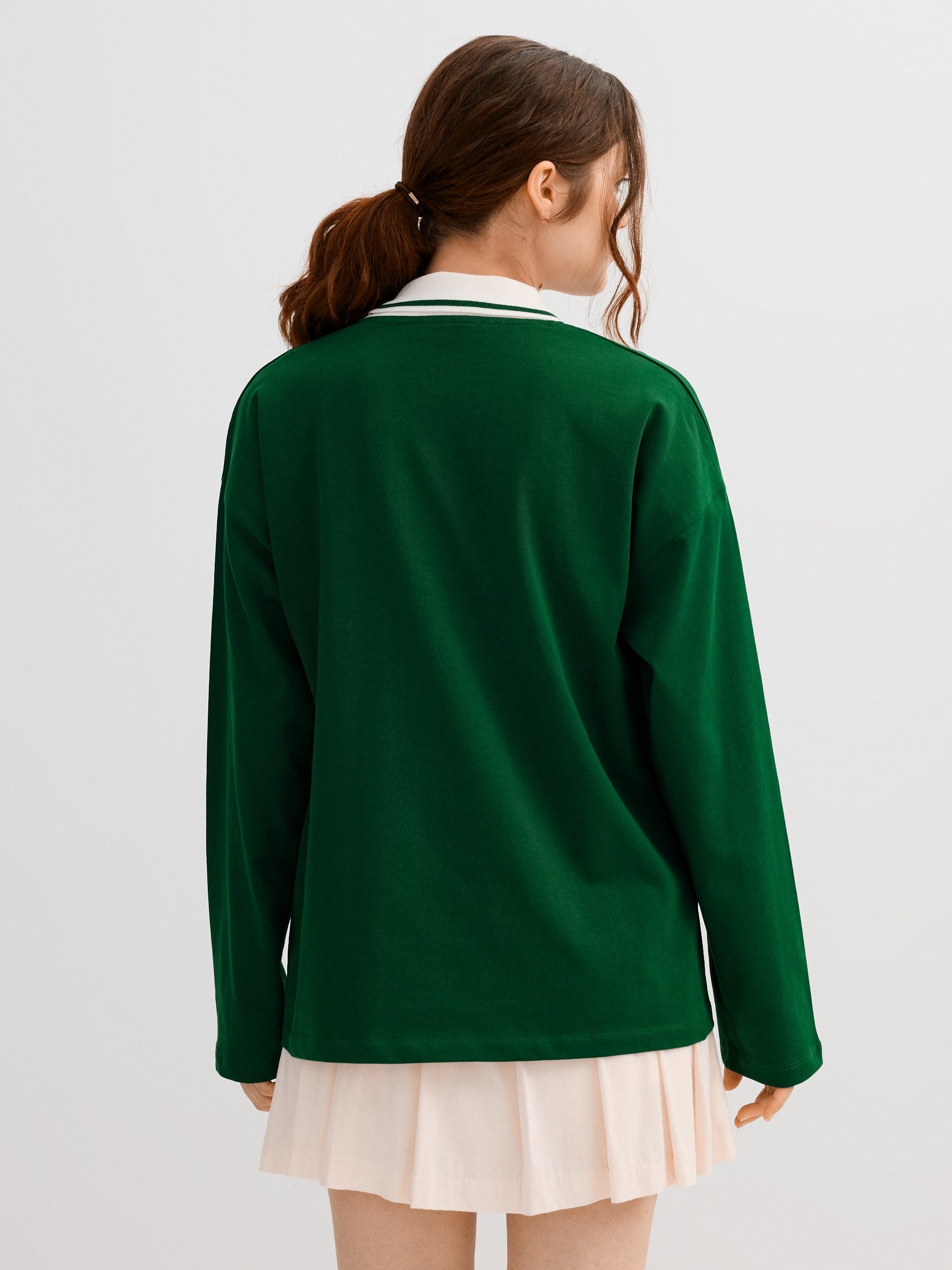 Camiseta Monte Carlo algodão verde escuro vista meia frontal