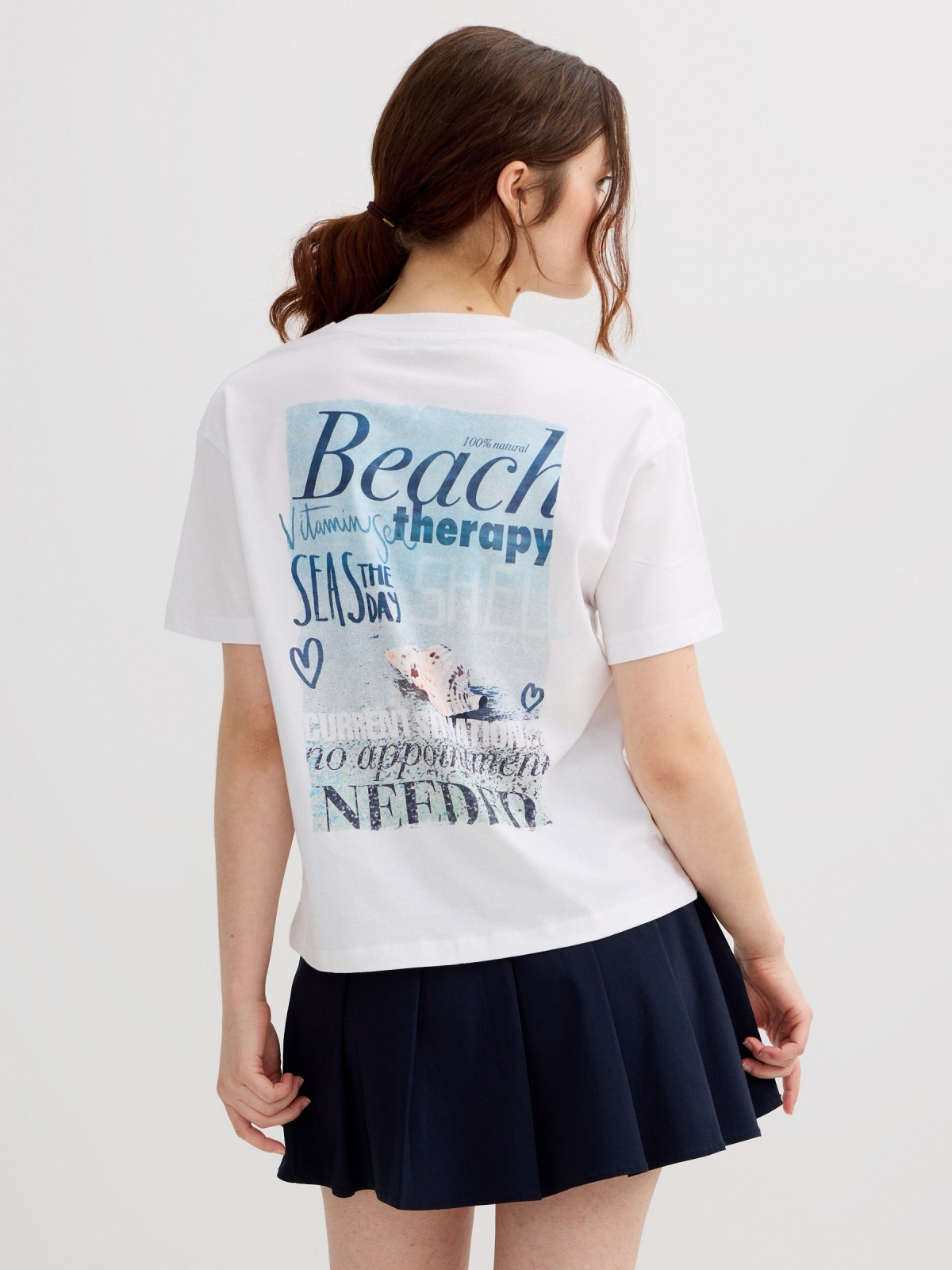 Current Situation T-shirt white middle back view