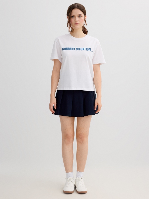 Camiseta Current Situation branco vista geral frontal