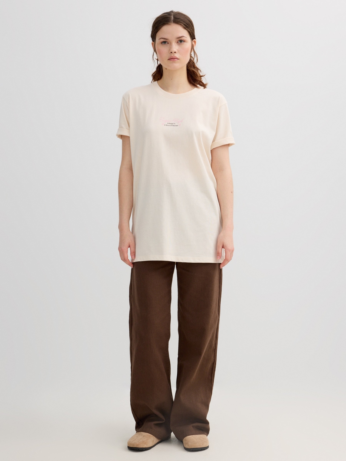 Oversized Printed T-shirt raw front view