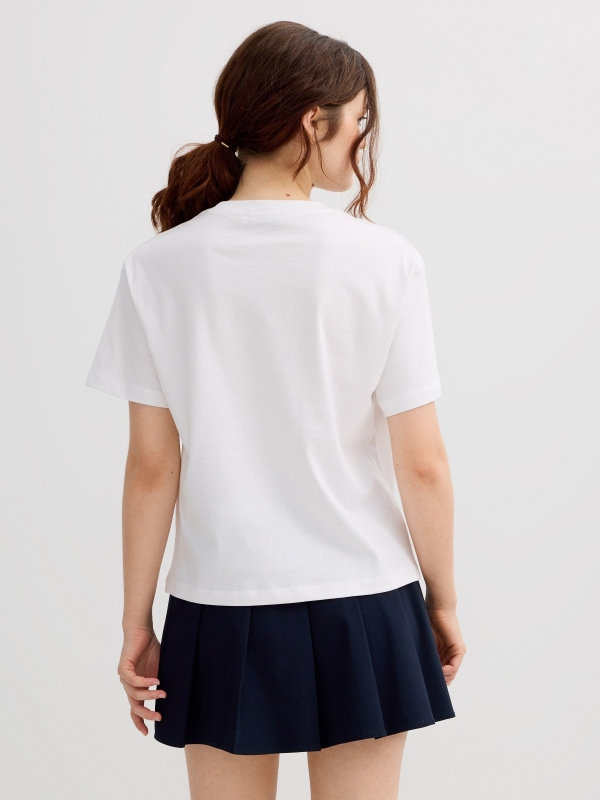 Embroidered T-shirt Endless Summer white middle back view