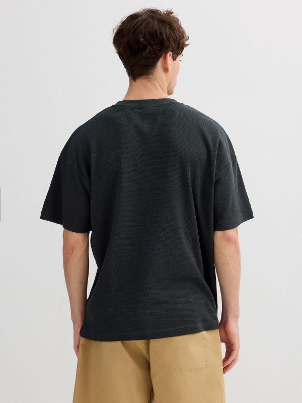 Basic Single Jersey T-shirt grey middle back view