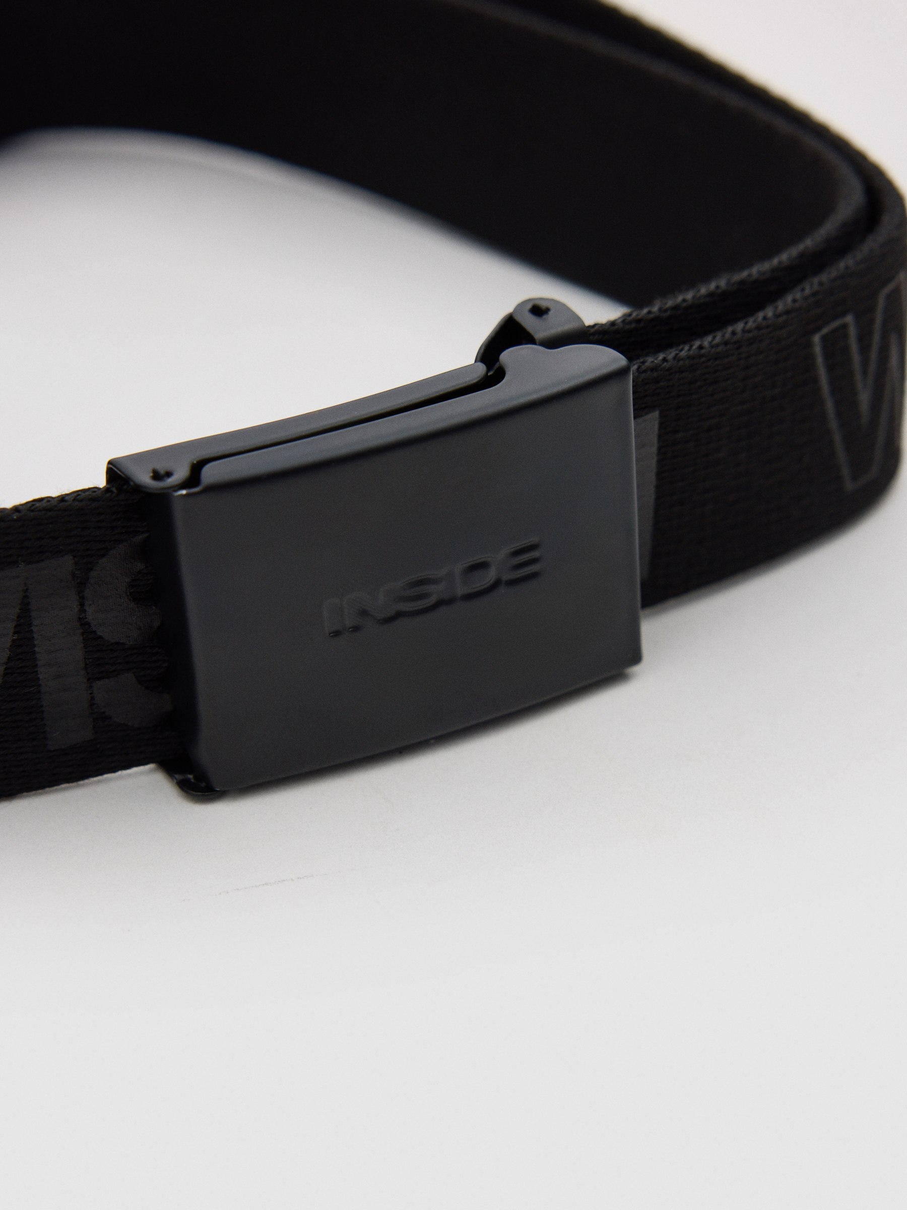 Canvas belt with buckle black