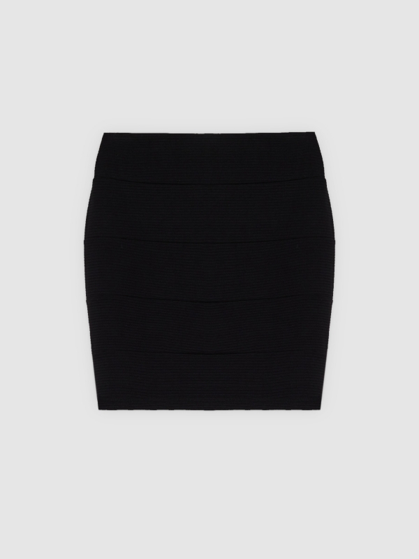  Falda mini paneles negro vista frontal