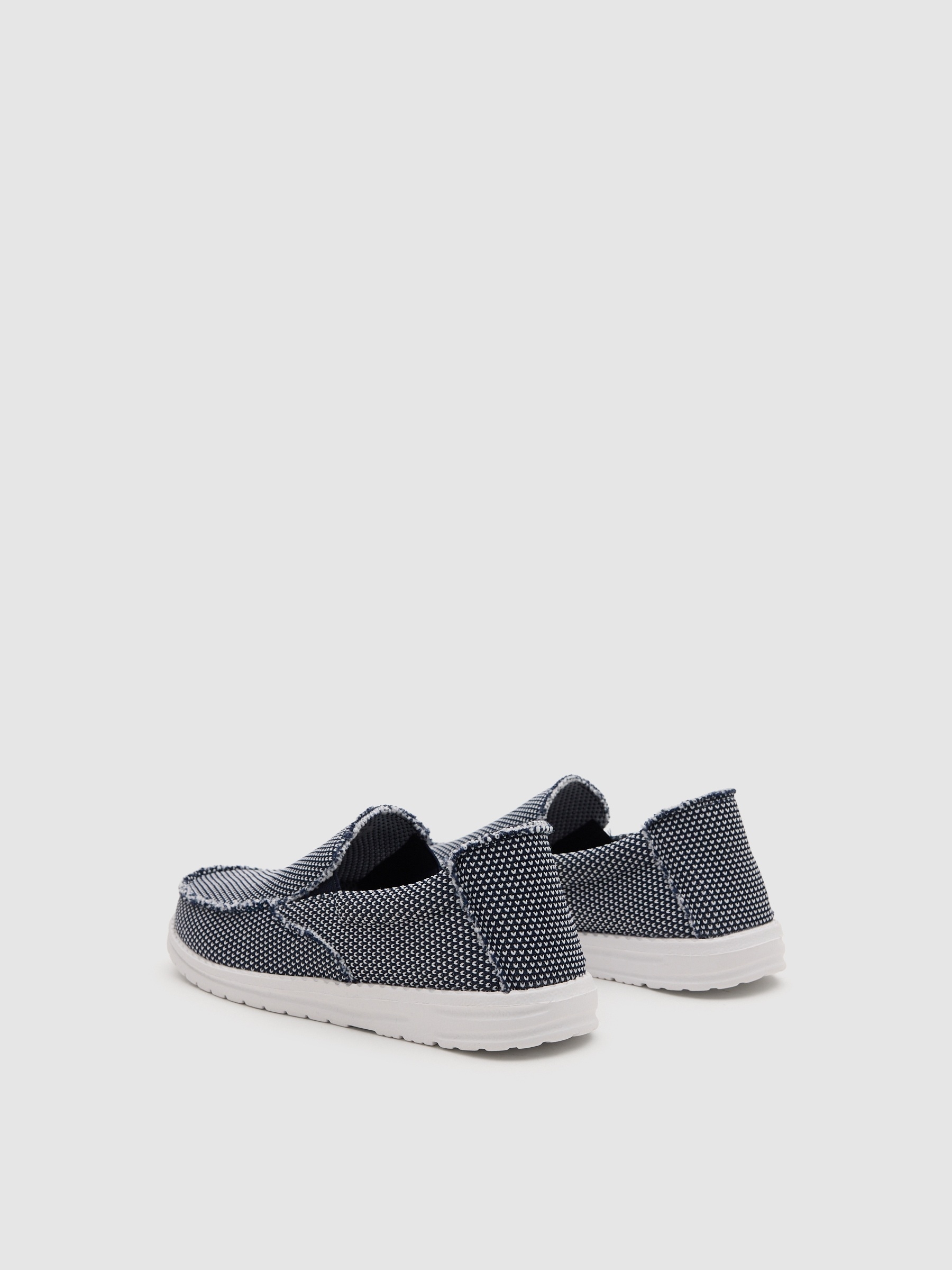 Canvas and nylon sport loafers blue