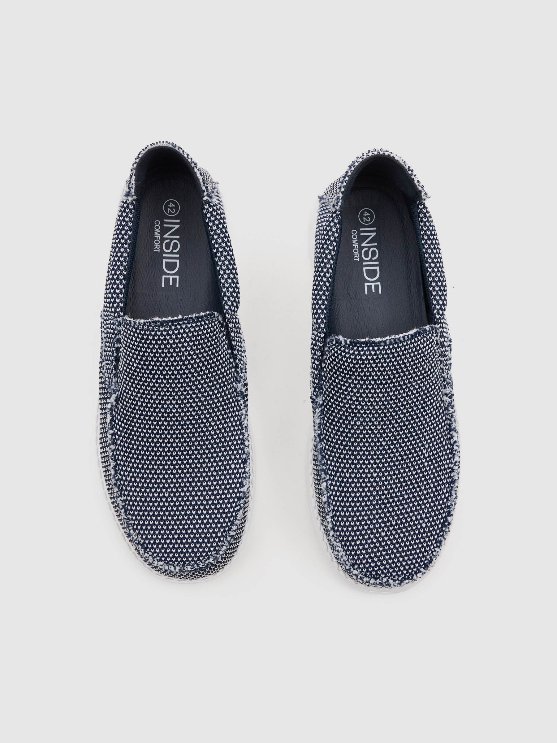 Canvas and nylon sport loafers blue