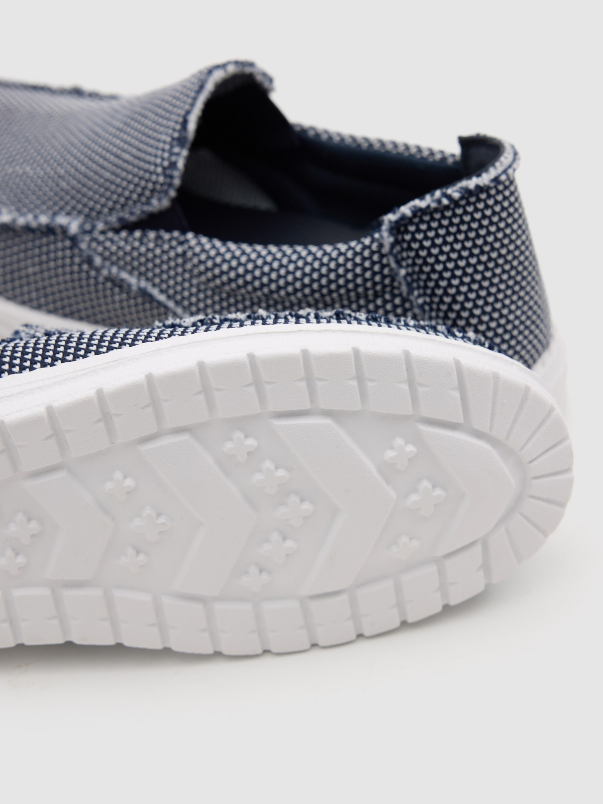 Canvas and nylon sport loafers blue detail view
