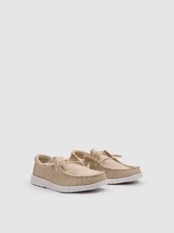 Beige canvas sports sand 45º front view