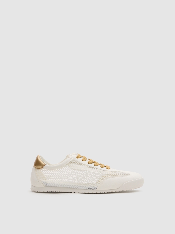 Zapatillas de lona bordada blanco