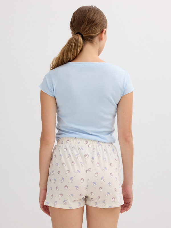 Pijama algodón blanco roto vista detalle