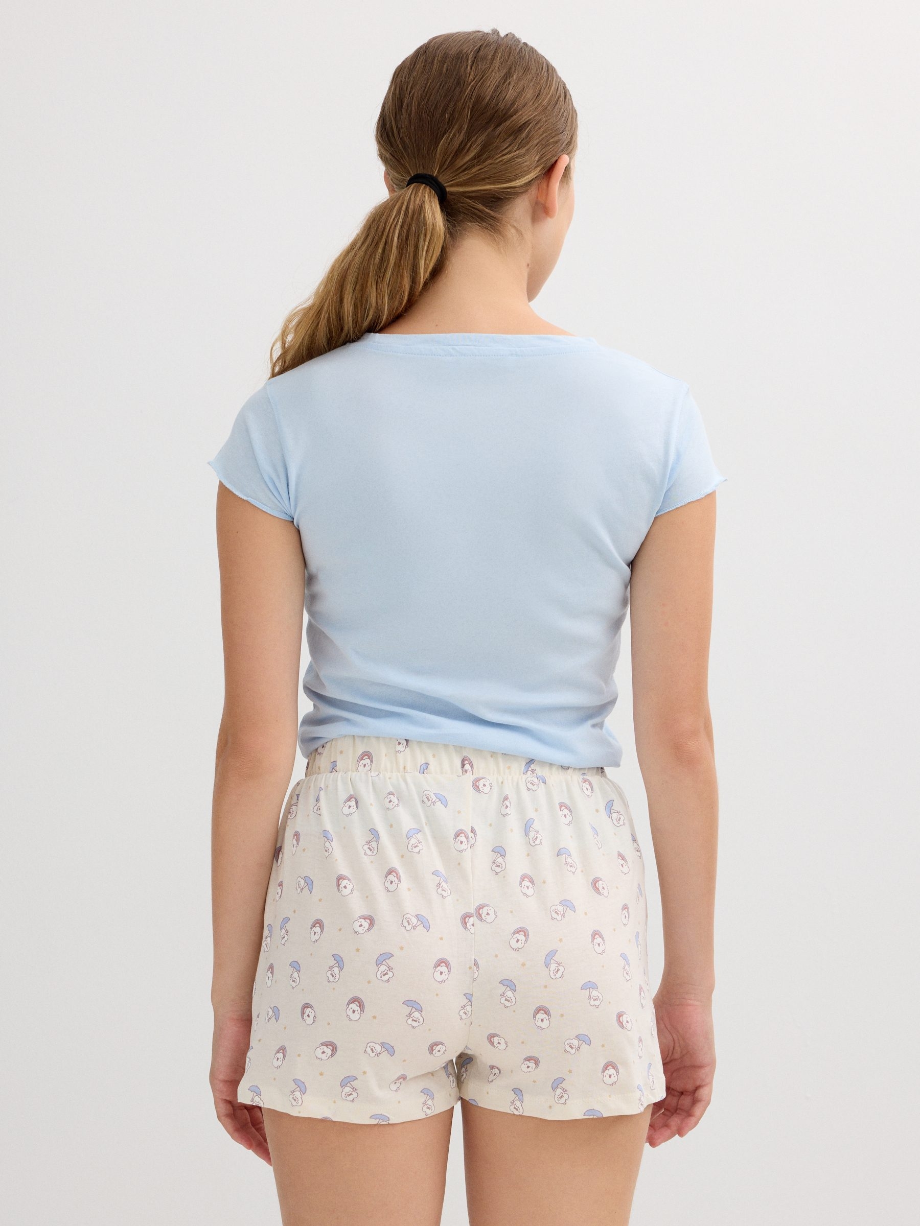 Cotton pajamas off white front view