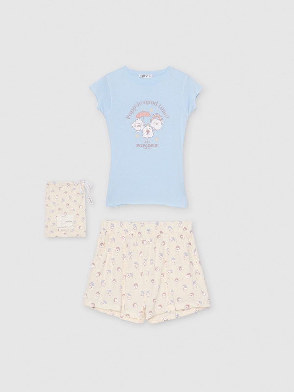  Pijama algodão off white vista frontal parte superior