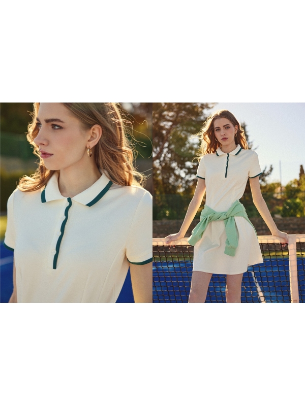  Mini polo dress off white