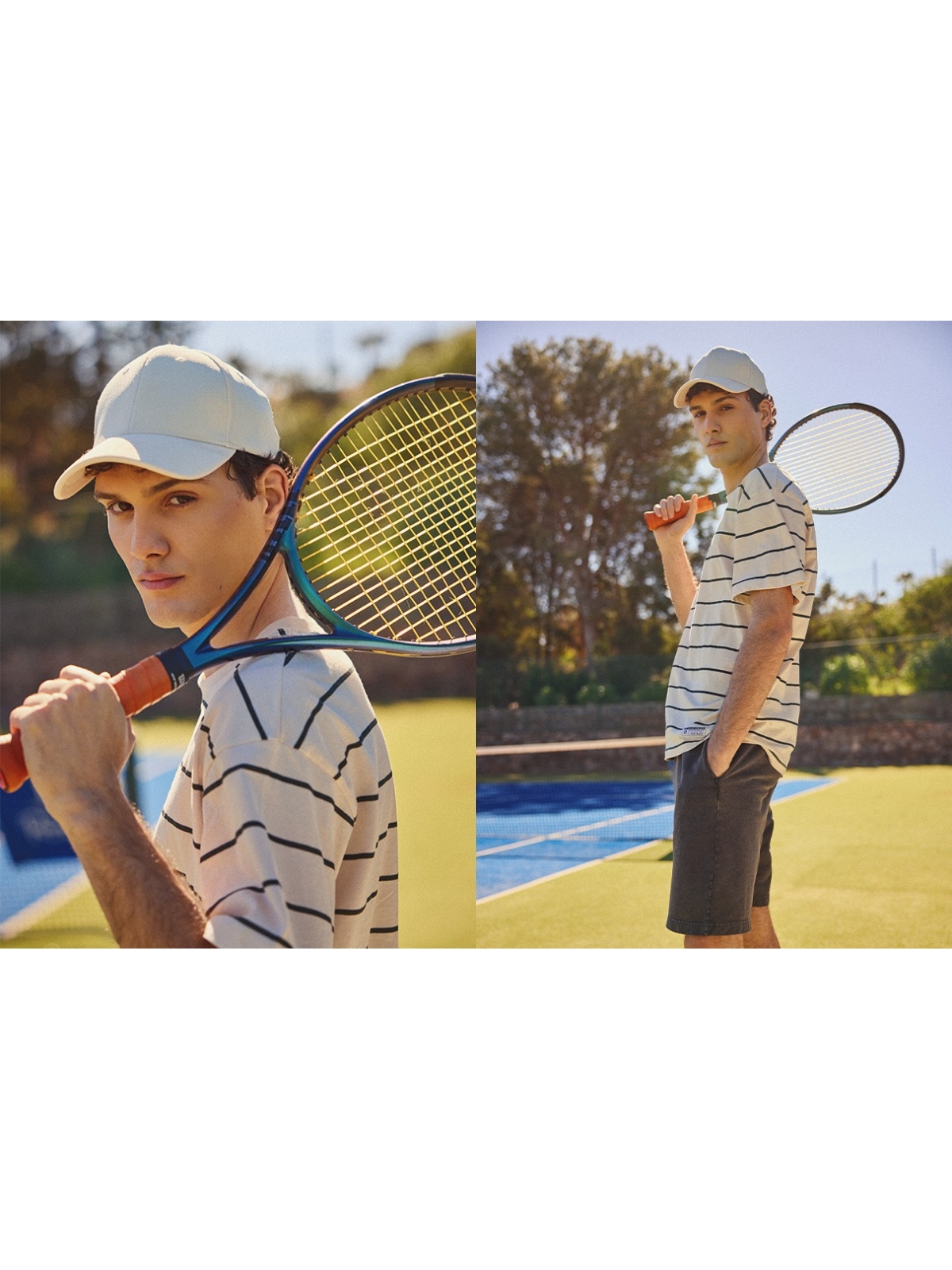 %NewExtra% Striped combined shirt raw