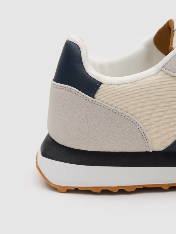 Zapatillas nylon running suela de goma blanco vista detalle