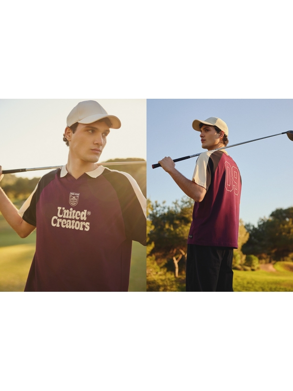  Polo estampado United Creators granada escura